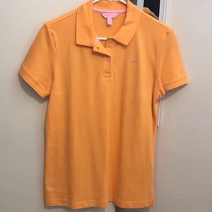 Lilly Pulitzer Orange collar shirt size M